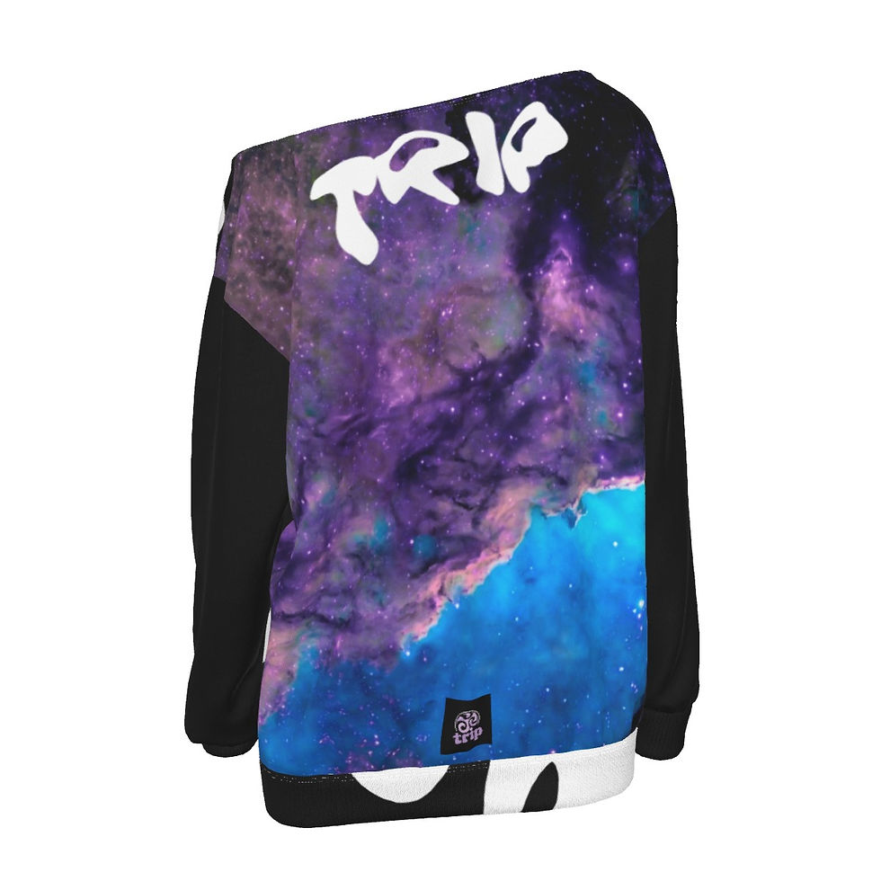 Thumbnail: MONOSPLASH OFF SHOULDER SWEATER