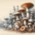 DALL·E 2024-02-13 18.29.15 - An artistic rendering of medicinal mushrooms, with a focus on