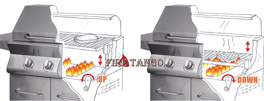 Height adjustable grill gate