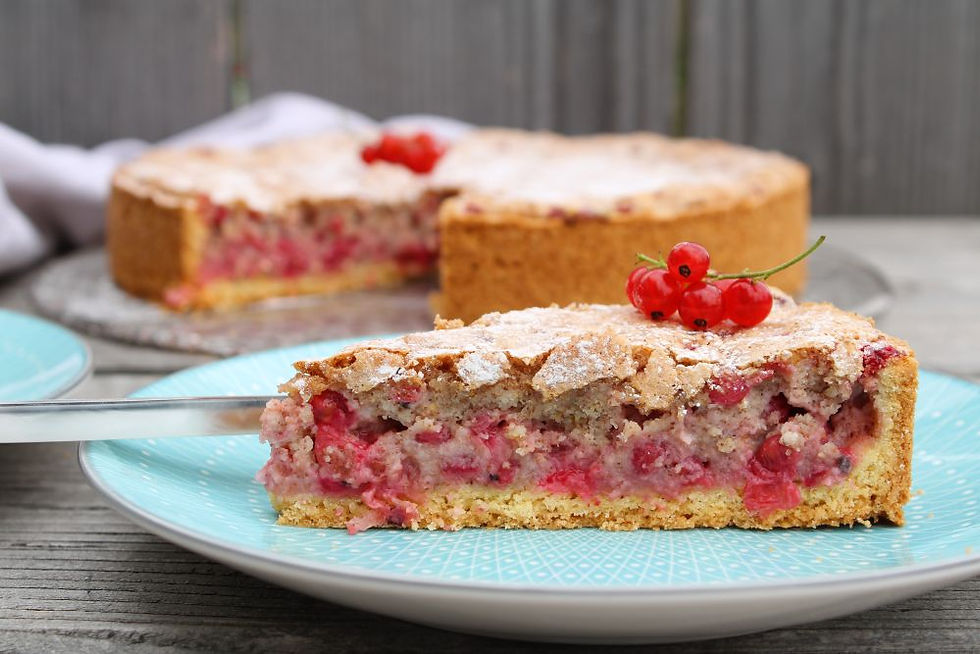 Glutenfreier Johannisbeerkuchen mit Nuss-Baiser