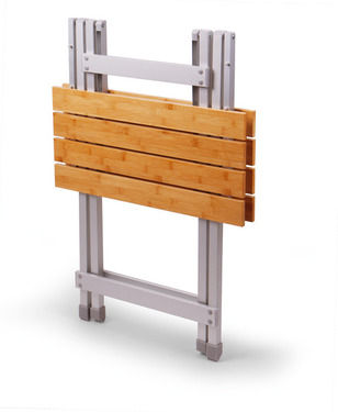 Thumbnail: Folding table single bamboo - 50 x 50 x 60 cm
