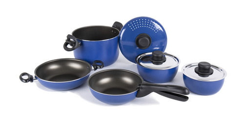 Alu camping cookware with non-stick coating - 9 pieces