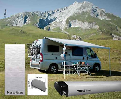 Awning set Omnistor 6300 4m, housing anodized, caps: black