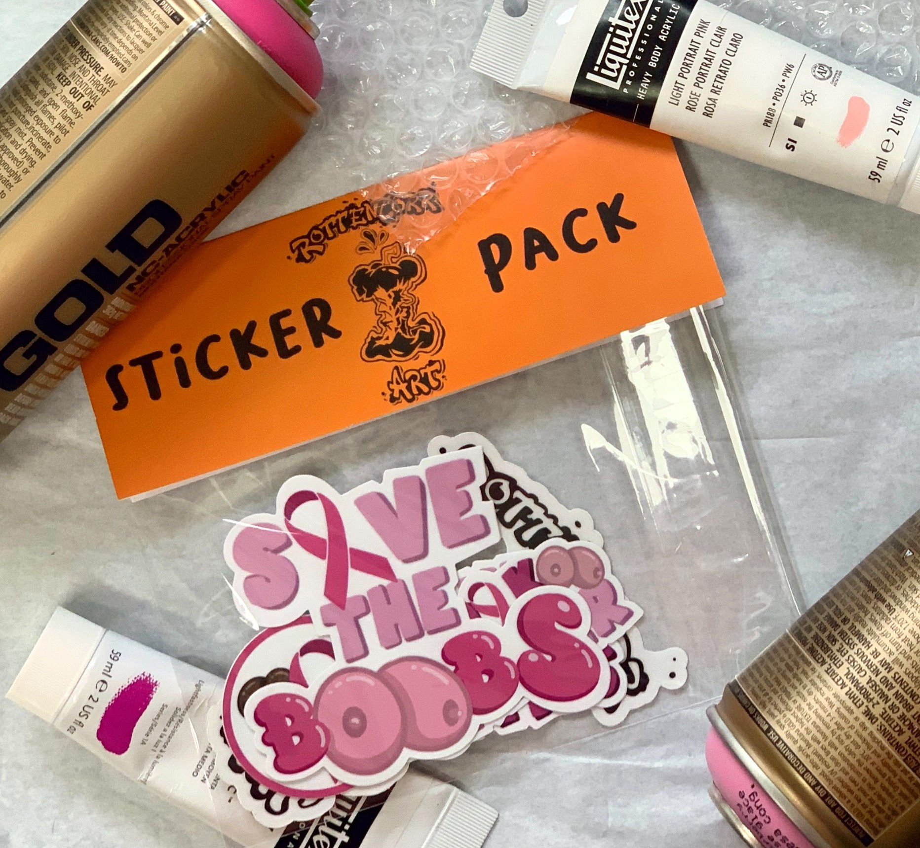 "SAVE THE BOOBS" STICKER PACK