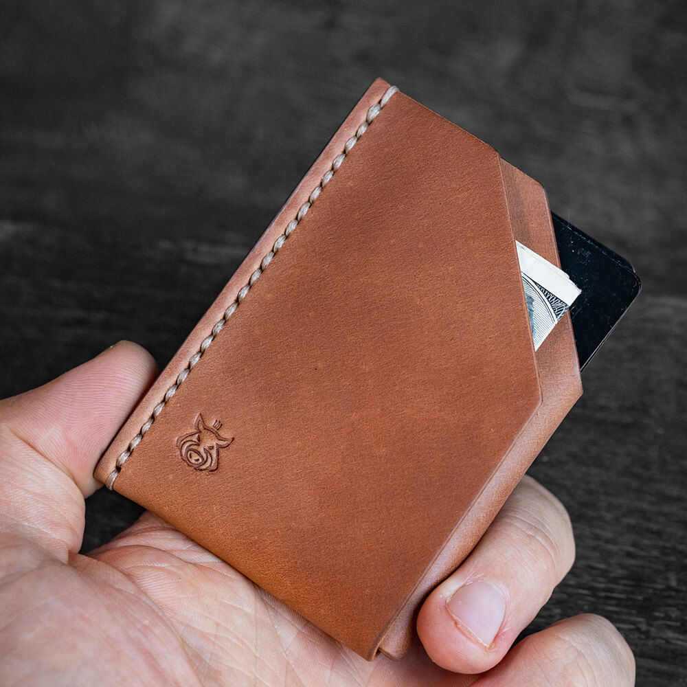 Card holder "Shroud V2" SHELL CORDOVAN