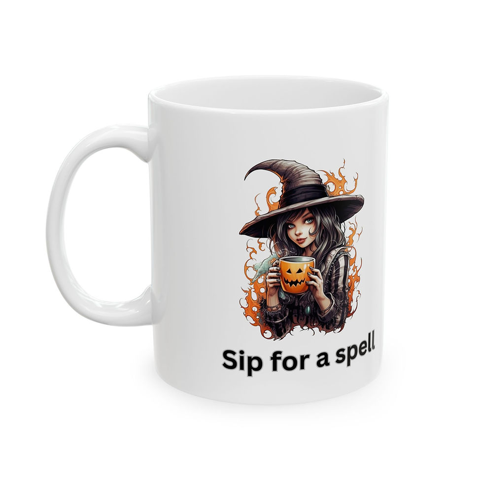 Thumbnail: Halloween Sip for A Spell Ceramic Mug 11oz, Witch