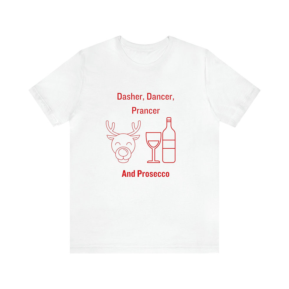 Thumbnail: Dasher Dancer Prancer and Prosecco, Christmas shirt, cute holiday graphic, Chris