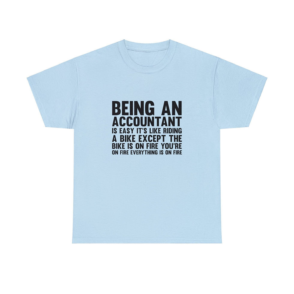 Thumbnail: Being An Accountant Unisex Tee, Tax, Accounting, Numbers, Audit, 1040 Form, Funn