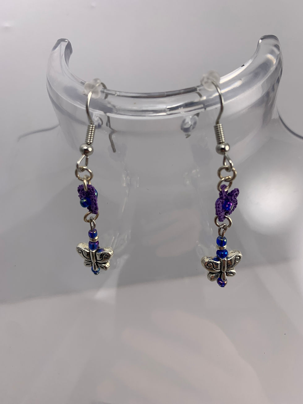 Thumbnail: Micro Crochet Lilac Earrings