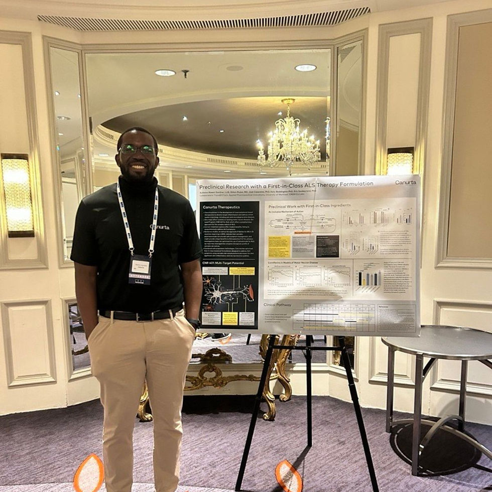 Akeem Gardner at the ALS Drug Development Summit | Canurta Therapeutics