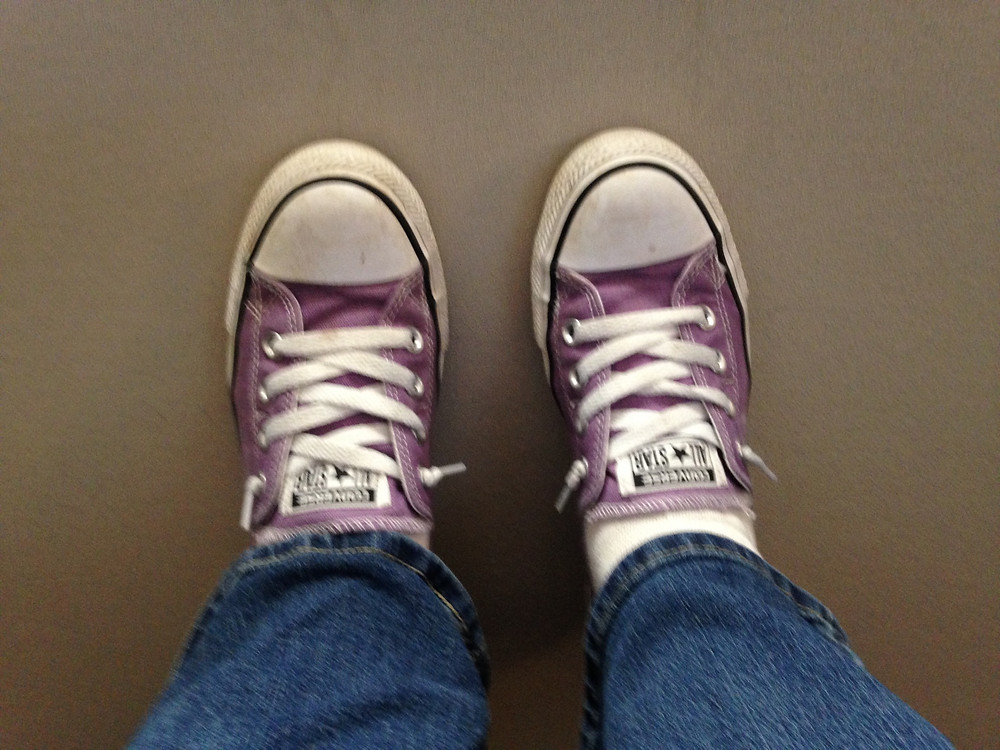 Portia Sportin' the purple Cons on Mike's Day