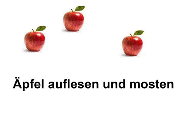 Äpfel auflesen und mosten