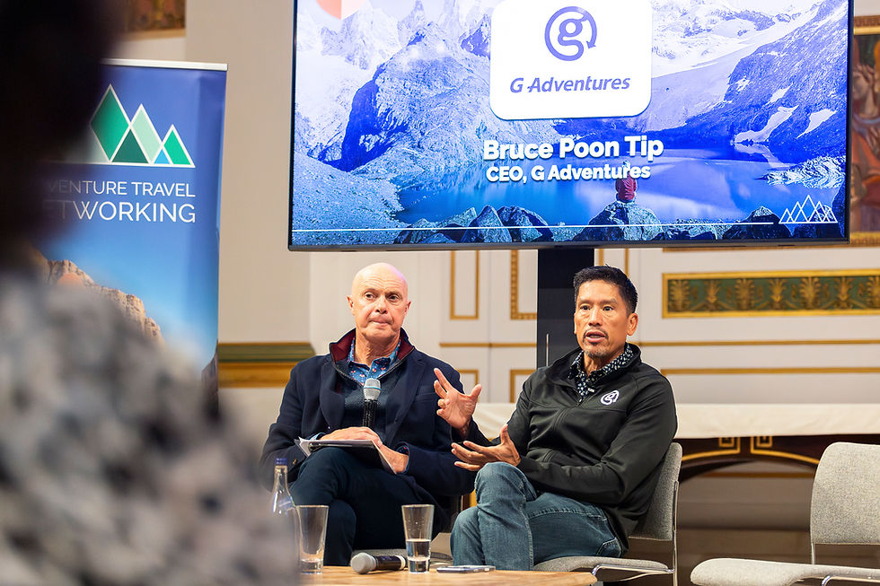 Jono Vernon-Powell, ATN Moderator & Bruce Poon Tip, G Adventures