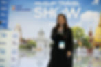 Saadia Baber on stage at the Muslim Travel Show (photo: MTS)