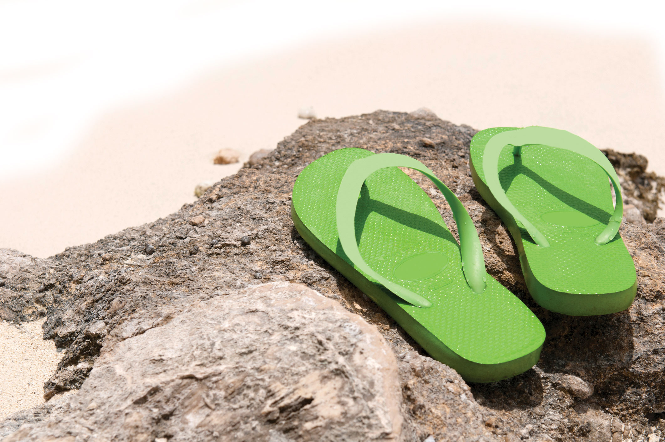 walking with flip flops