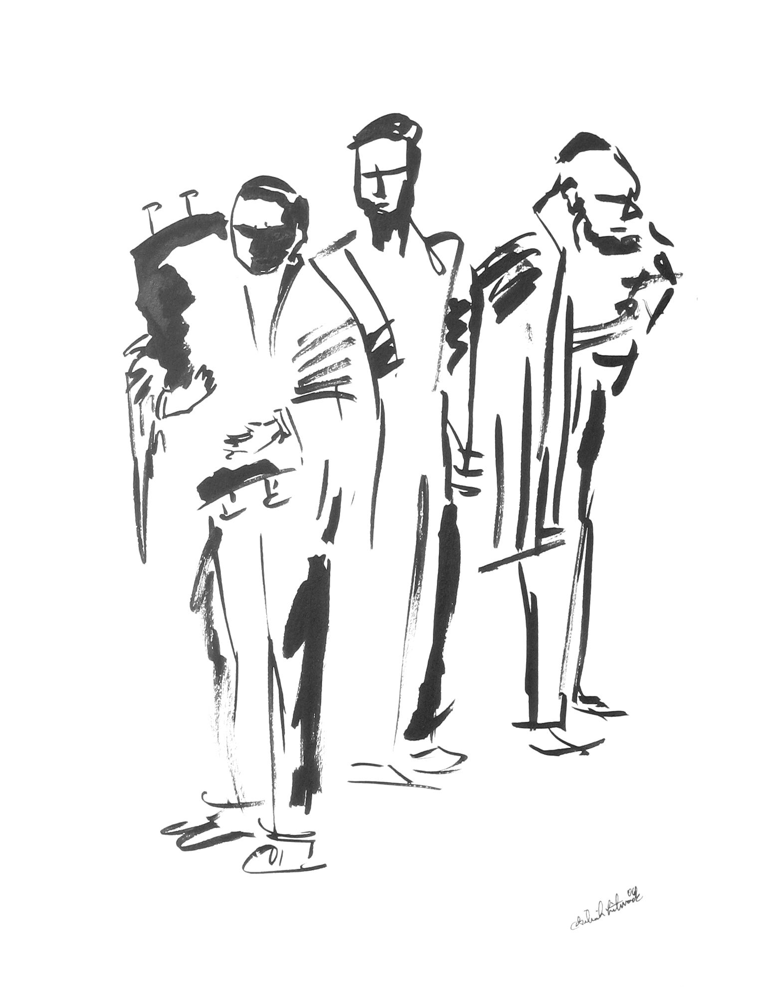 "Shabbat Morning", 8.5" x 11"