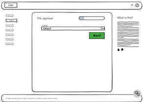 Wizard style wireframe