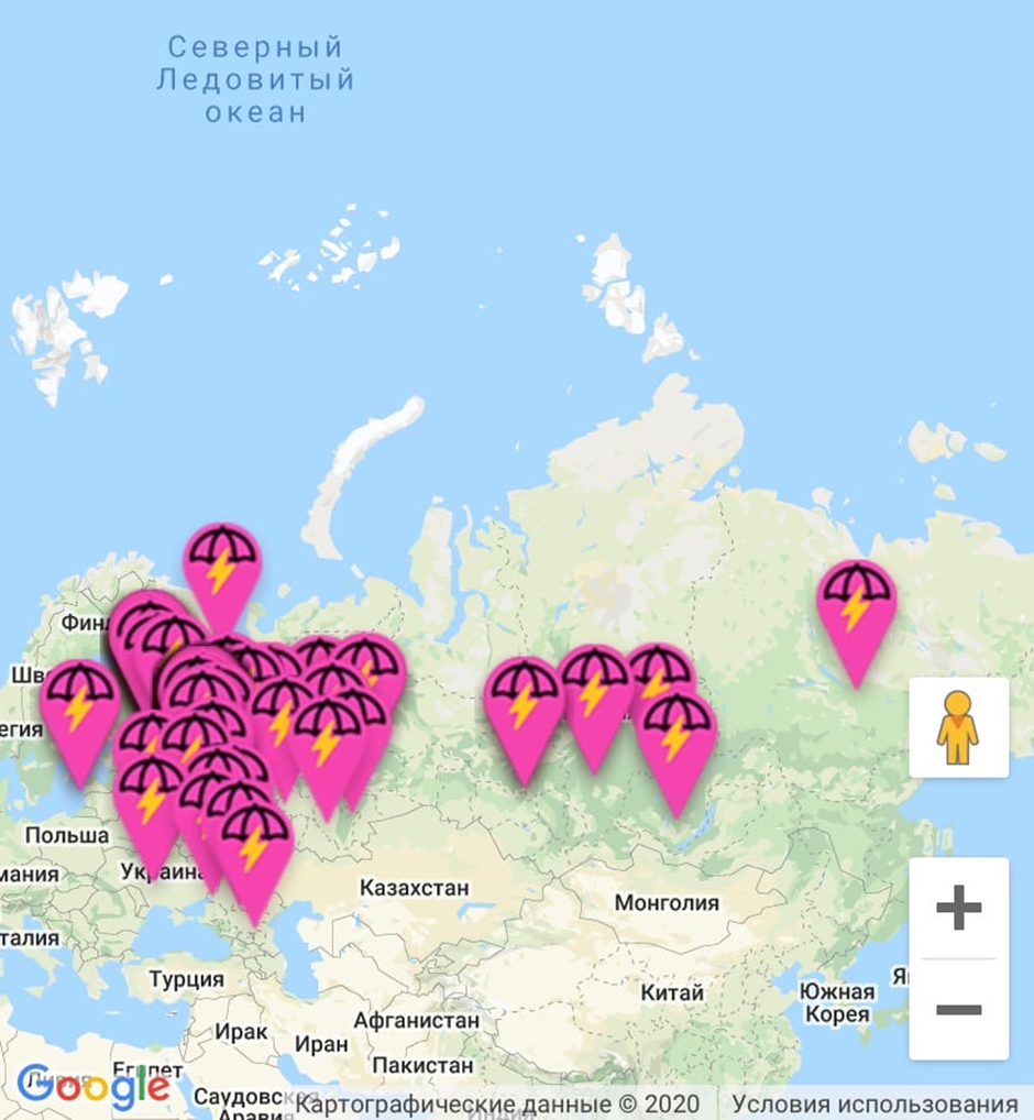 Города-партнеры проекта "Позовите Галю"
