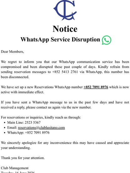 New WhatsApp Number