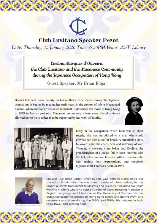 Speaker Event by Mr Brian Edgar