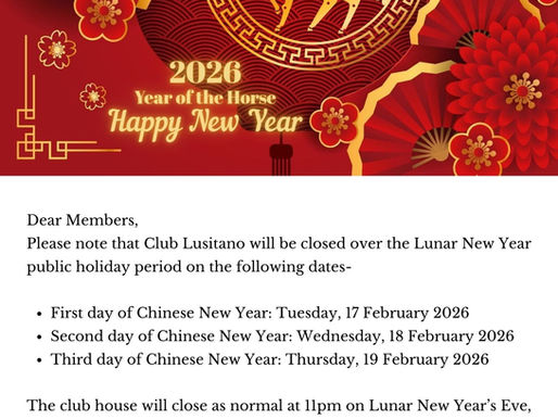 Closure during Lunar New Year Public Holiday 2026
