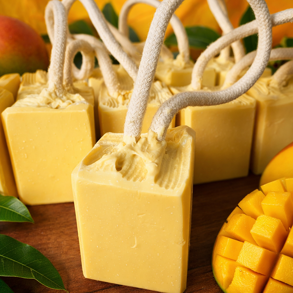 Saboaria artesanal e cosméticos naturais: sabonetes de manga com corda.