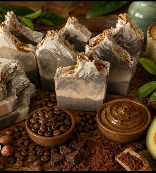 Saboaria artesanal e cosméticos naturais com a energia do café