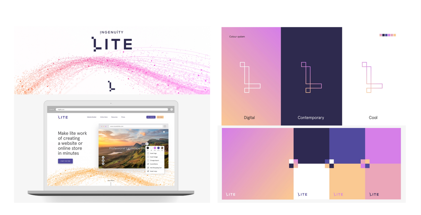 a laptop with the word lite on it