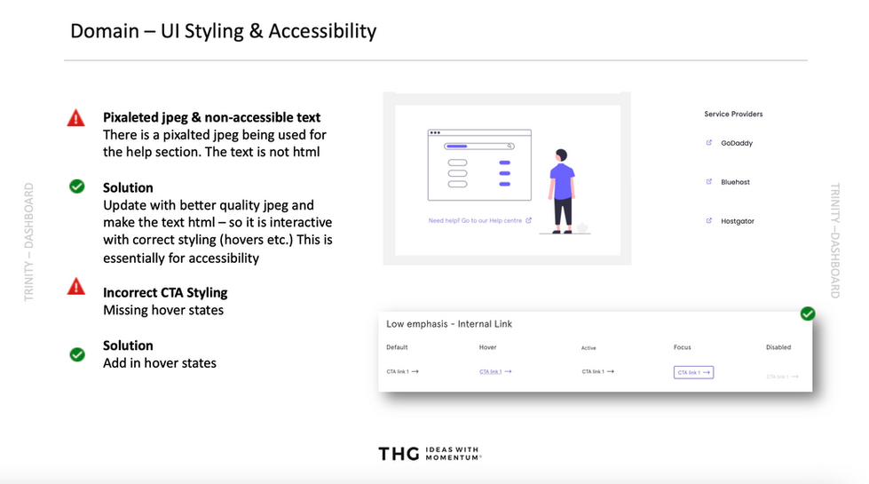 a page that says ' styling & accessibility ' on it
