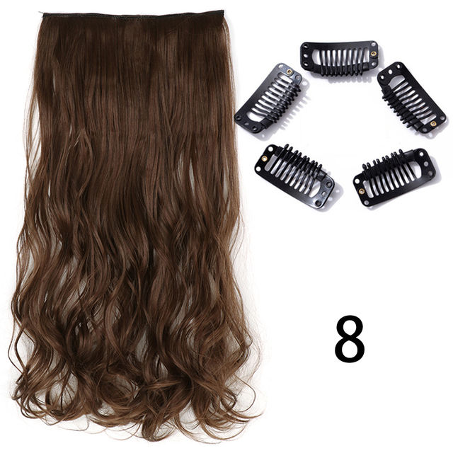 Thumbnail: LANSA 22Inch Synthetic Hair Extensions One Piece 5 Clips Long Straight