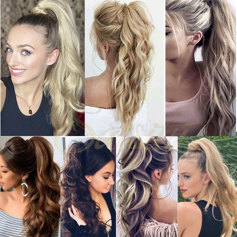 Thumbnail: Saisity 32inch Synthetic Flexible Wrap Around PonyTail Length Ponytail