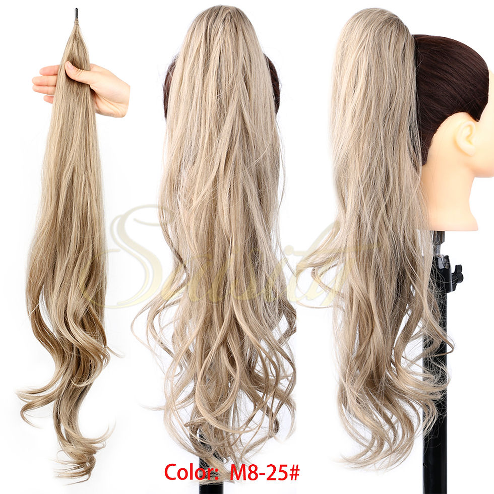 Thumbnail: Saisity 32inch Synthetic Flexible Wrap Around PonyTail Length Ponytail
