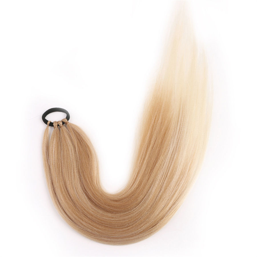 Thumbnail: Ponytail Extensions Synthetic Boxing Braids 26 Inch Brown Wrap Around