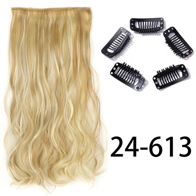 Thumbnail: LANSA 22Inch Synthetic Hair Extensions One Piece 5 Clips Long Straight