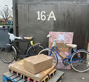 House clearance boxes prepared for shipment from the UK to the Philippines