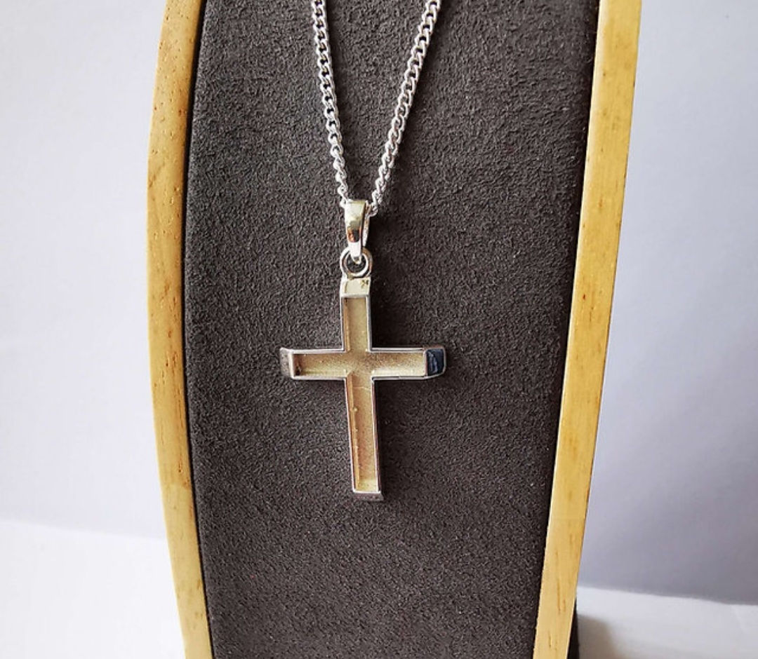 Gents 3D Cross Necklace 