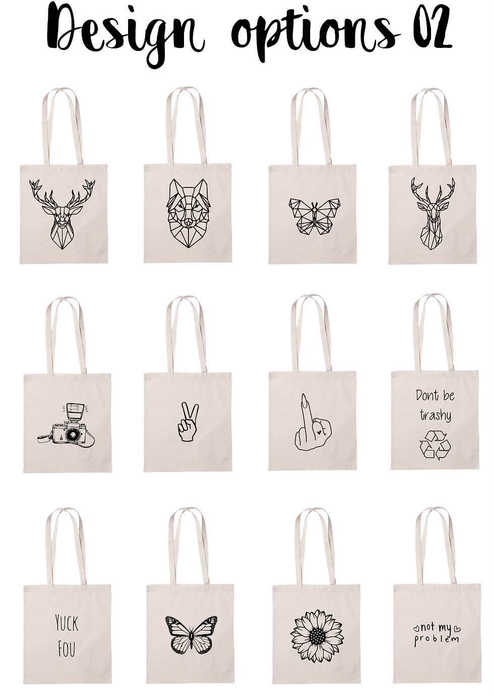 Thumbnail: 100% Cotton bags (various designs)