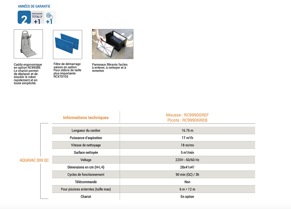 Miniature : AquaVac 300 QC