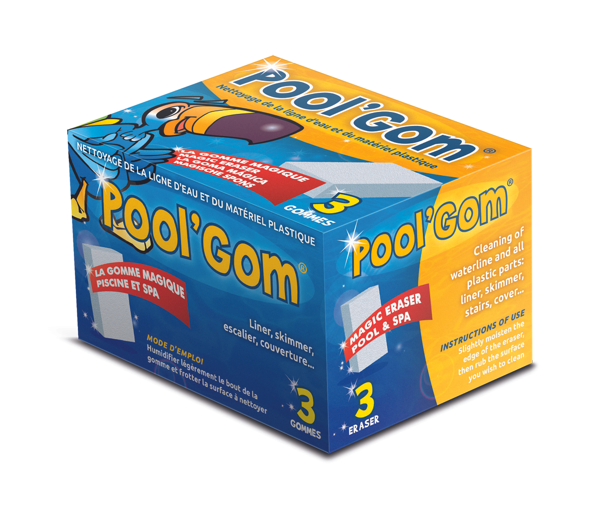 Boite de 3 Pool’Gom - Gomme magique