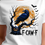 Thumbnail: Close up of the  F-CAW-F graphic on a white t-shirt