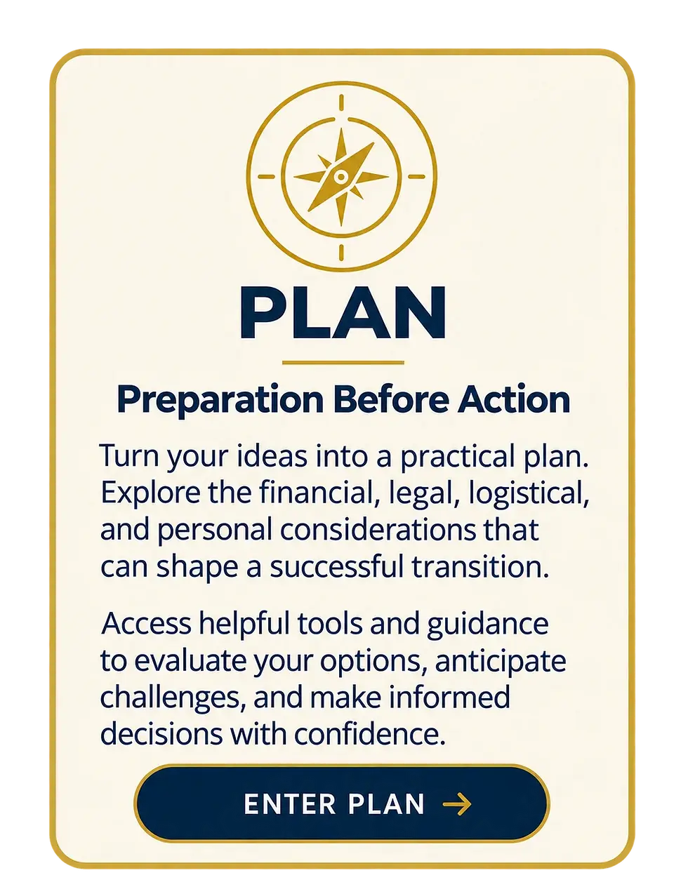 PLAN resource card for international relocation preparation and planning