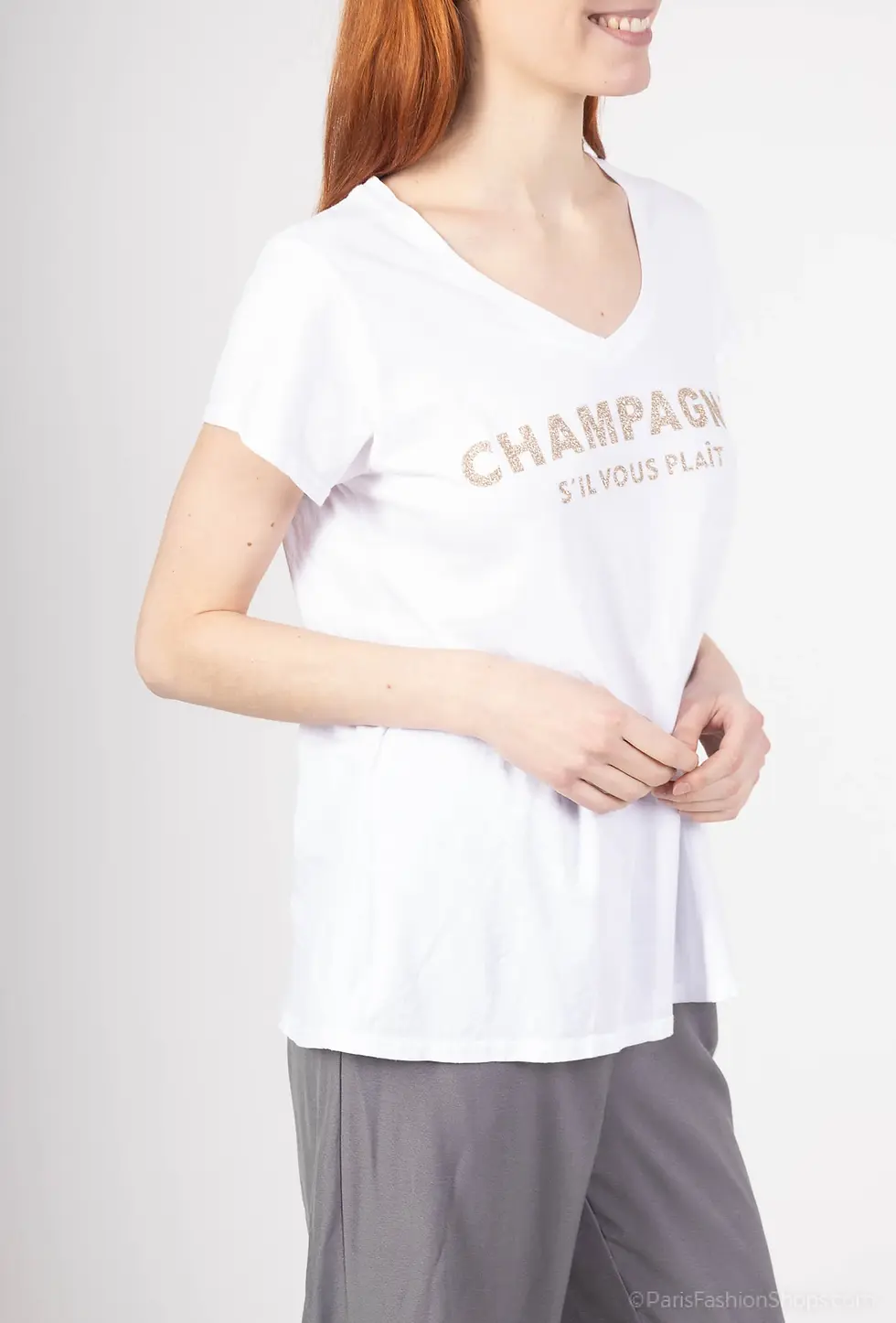Miniatyrbild:  T-shirt med texten Champagne
