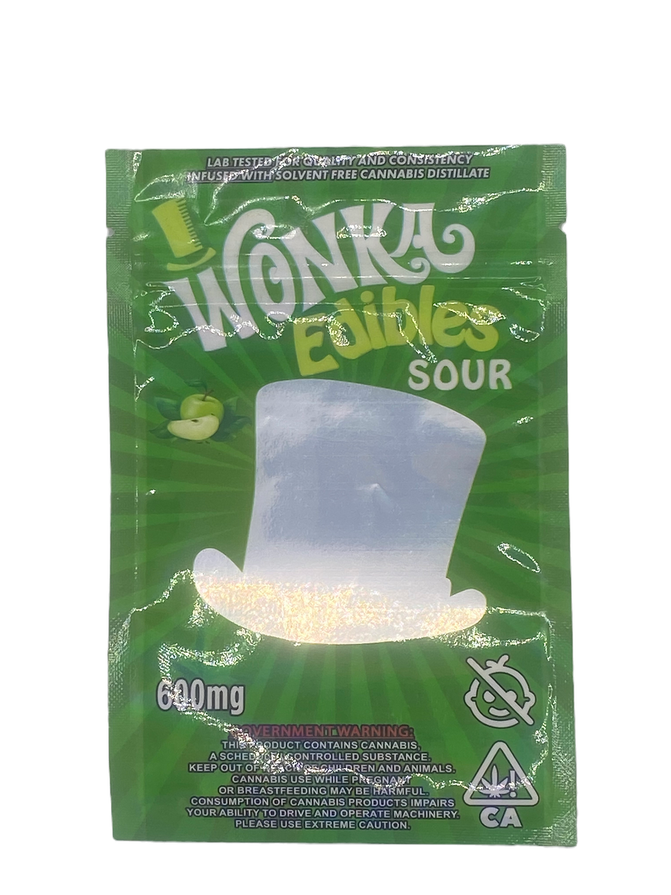 Thumbnail: Wonka Sour Gummies Empty Mylar Bag Packaging