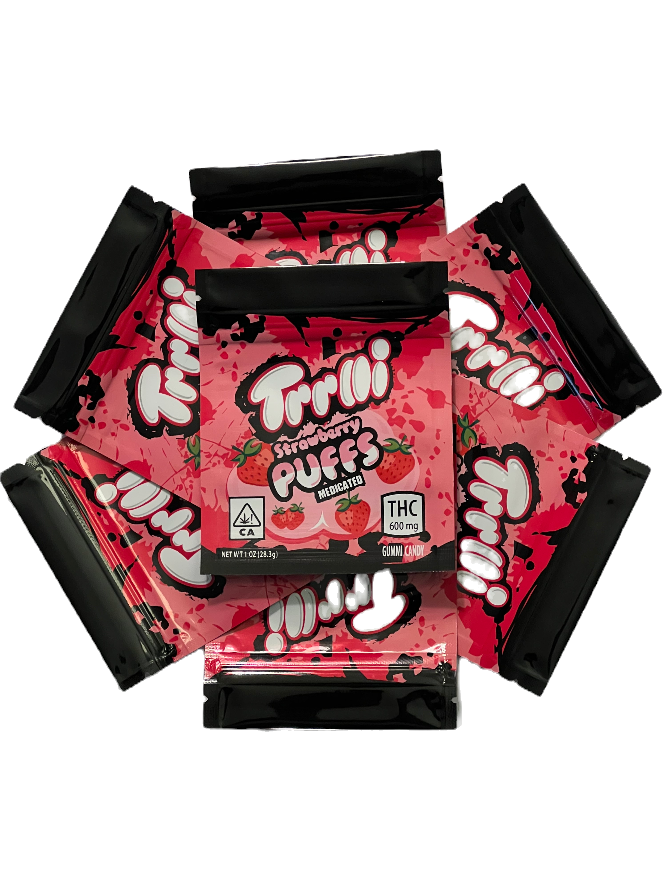 Trrlli Empty Edible Gummy Mylar Bags