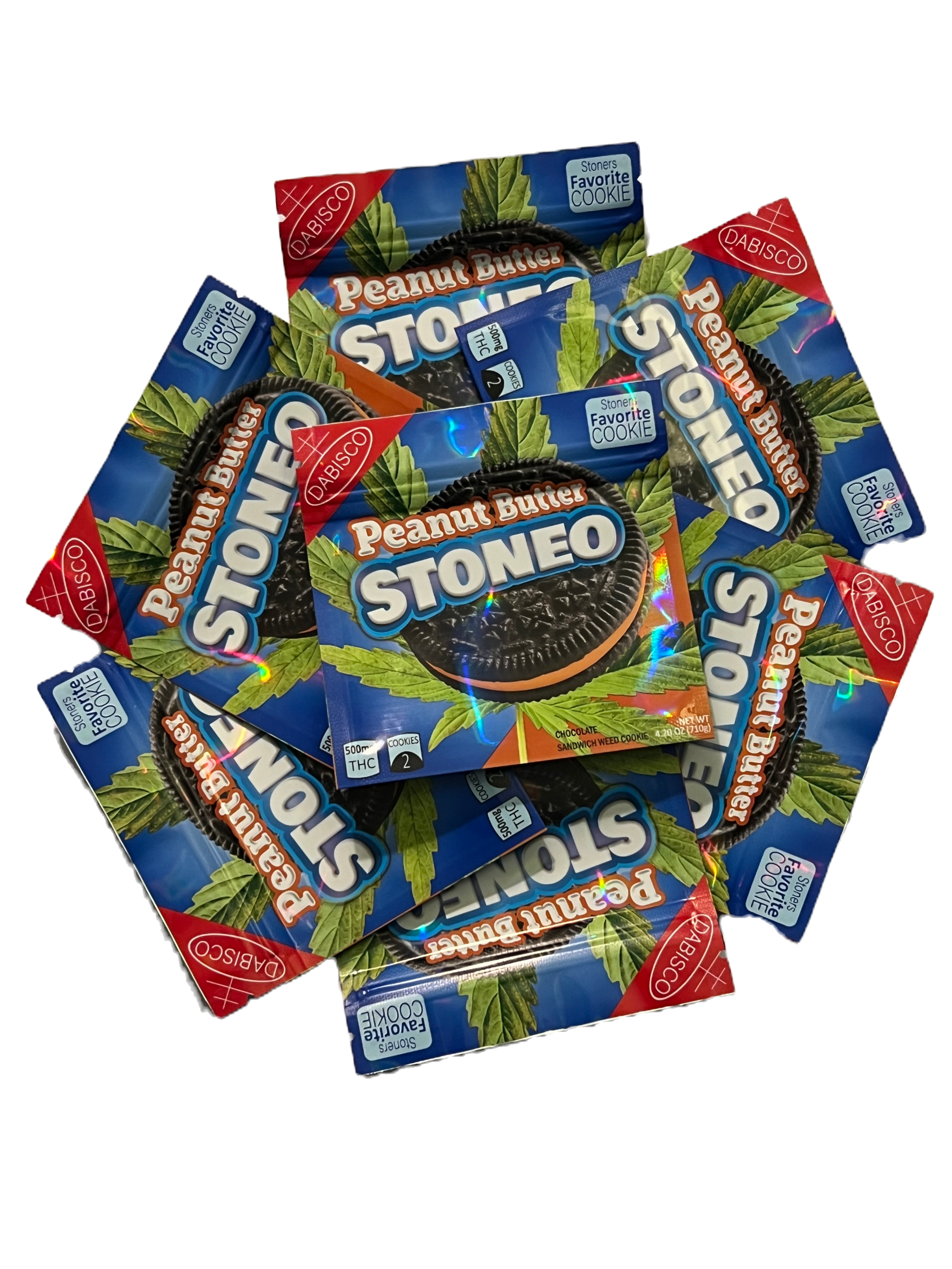 Stoneo Peanut Butter Empty Cookie Mylar Bags