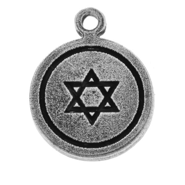 צ'ארם עגול עם מגן דוד חרוט