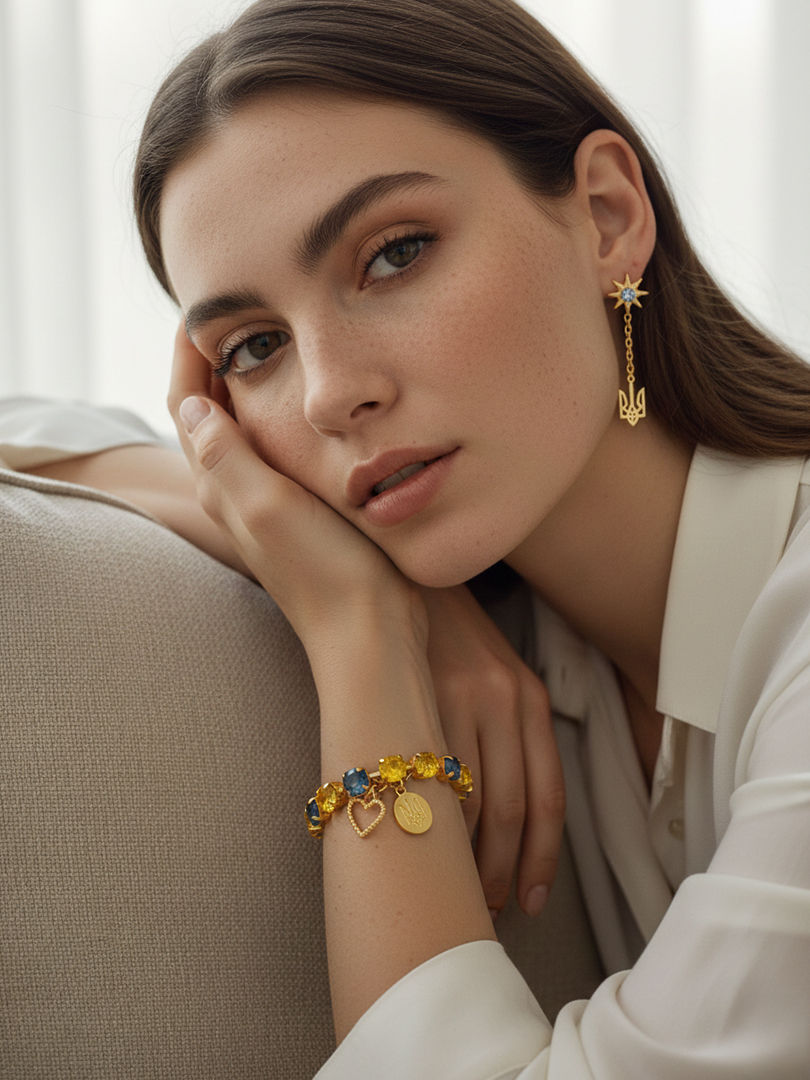 צמיד קריסטלים8 מילימטר אוקראינה לילה תכשיטים