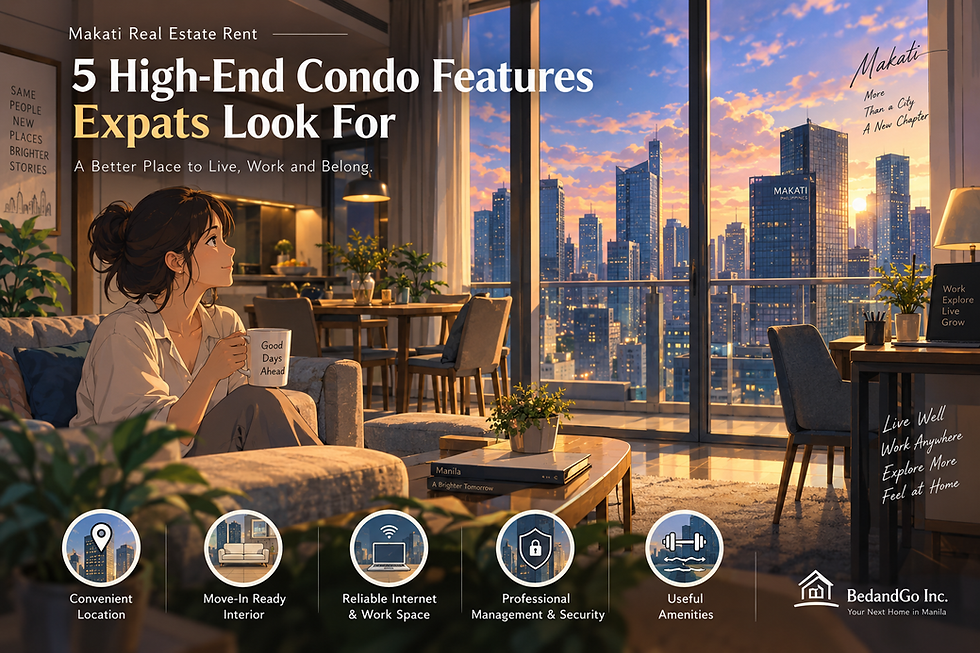 High-end Makati condo rental with features attractive to expatriate tenants