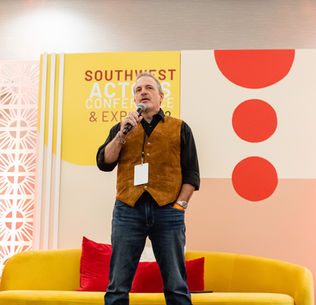 Acting coach speaking at the Southwest Actors Conference