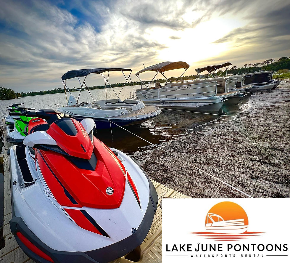 Jet Ski & Pontoon Rentals at Lake June Pontoons. Photo from Facebook.